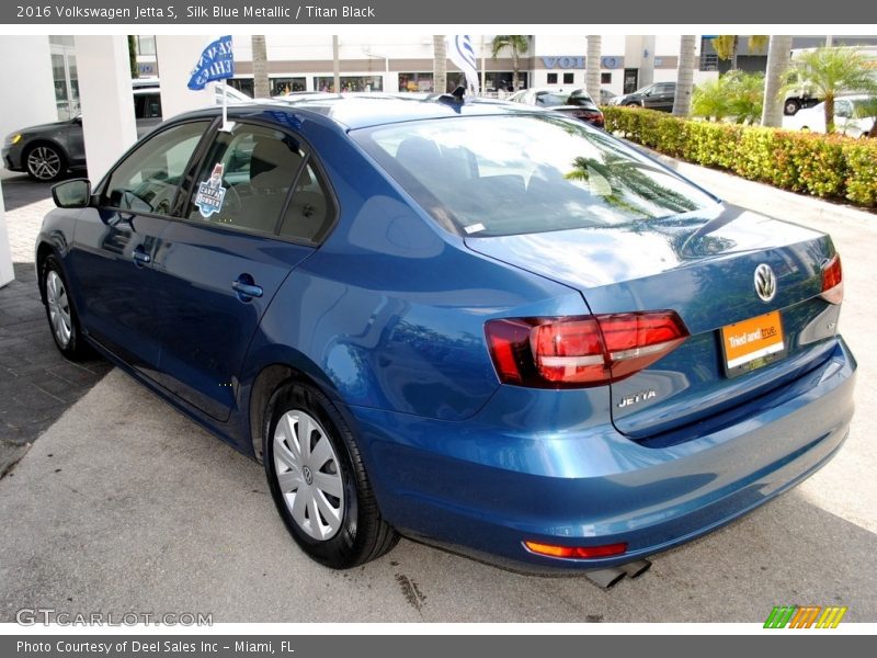 Silk Blue Metallic / Titan Black 2016 Volkswagen Jetta S