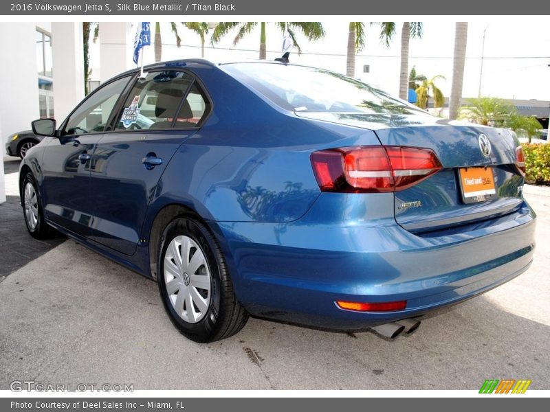 Silk Blue Metallic / Titan Black 2016 Volkswagen Jetta S