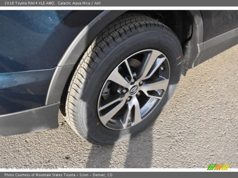 Galactic Aqua Mica / Ash 2018 Toyota RAV4 XLE AWD