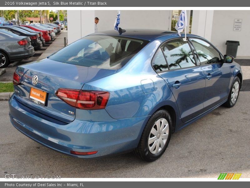 Silk Blue Metallic / Titan Black 2016 Volkswagen Jetta S