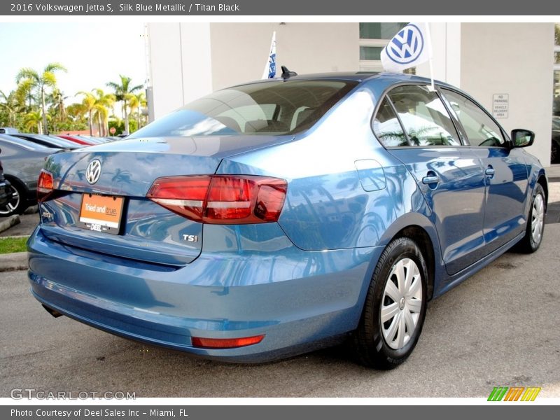 Silk Blue Metallic / Titan Black 2016 Volkswagen Jetta S
