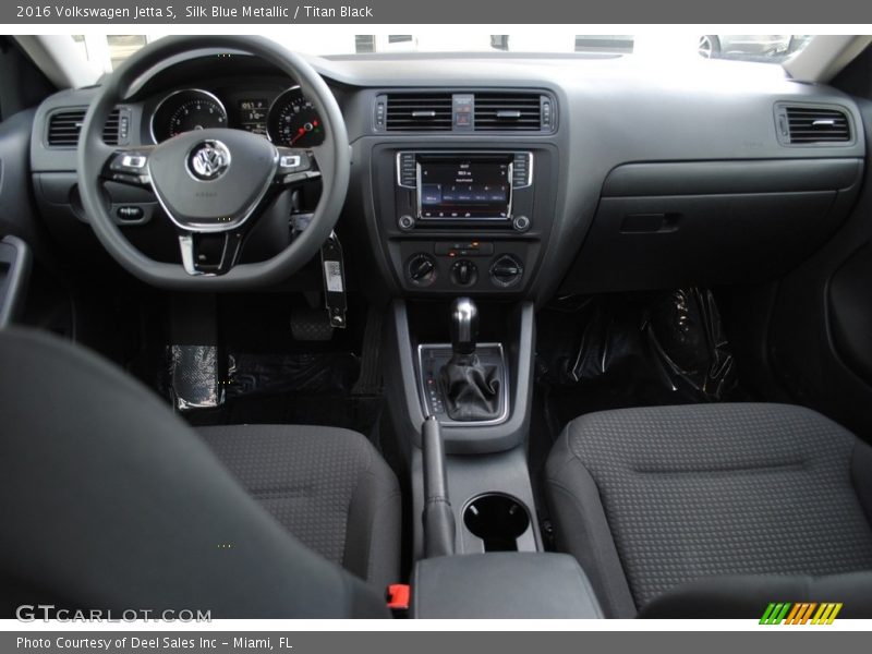 Silk Blue Metallic / Titan Black 2016 Volkswagen Jetta S