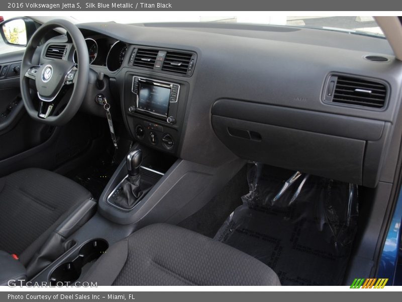 Silk Blue Metallic / Titan Black 2016 Volkswagen Jetta S