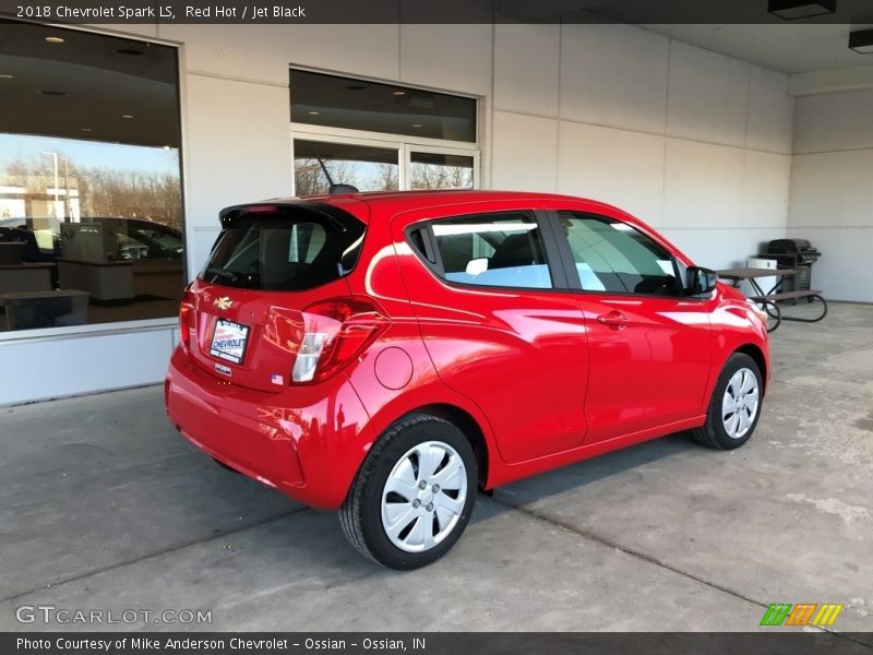Red Hot / Jet Black 2018 Chevrolet Spark LS
