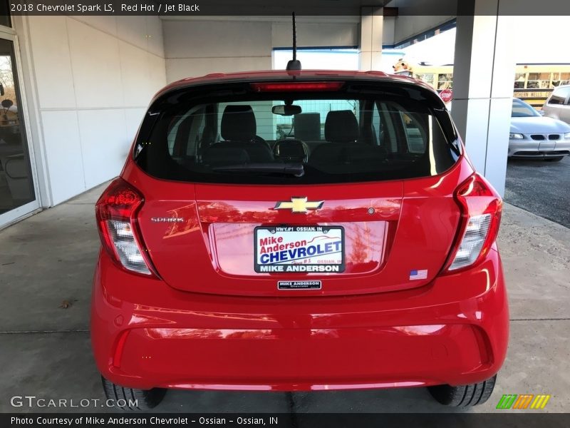 Red Hot / Jet Black 2018 Chevrolet Spark LS