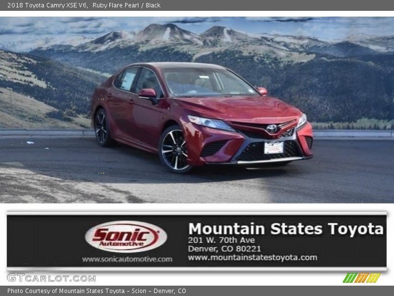 Ruby Flare Pearl / Black 2018 Toyota Camry XSE V6