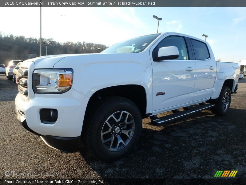 Summit White / Jet Black/­Cobalt Red 2018 GMC Canyon All Terrain Crew Cab 4x4