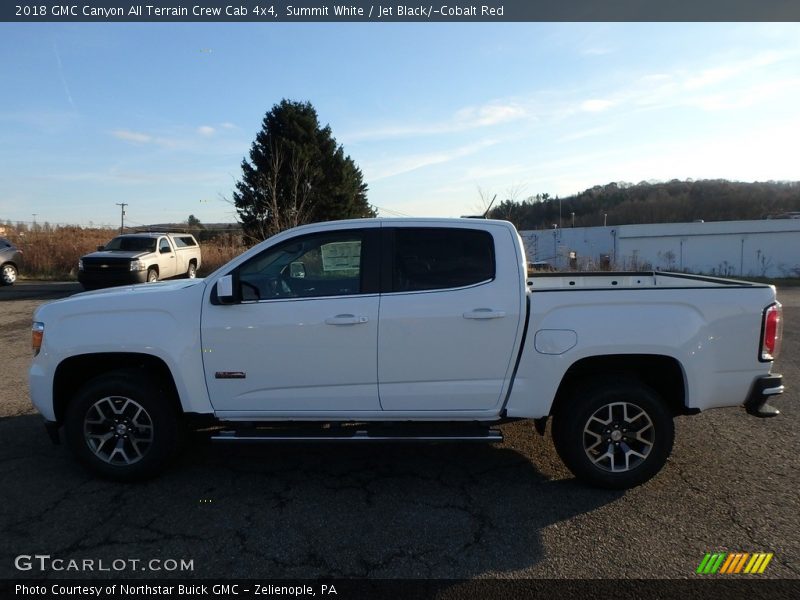Summit White / Jet Black/­Cobalt Red 2018 GMC Canyon All Terrain Crew Cab 4x4