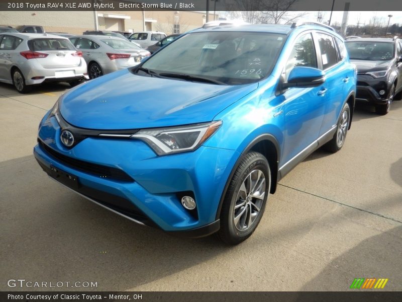 Electric Storm Blue / Black 2018 Toyota RAV4 XLE AWD Hybrid