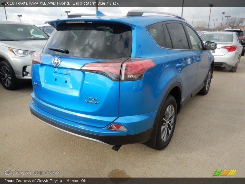 Electric Storm Blue / Black 2018 Toyota RAV4 XLE AWD Hybrid