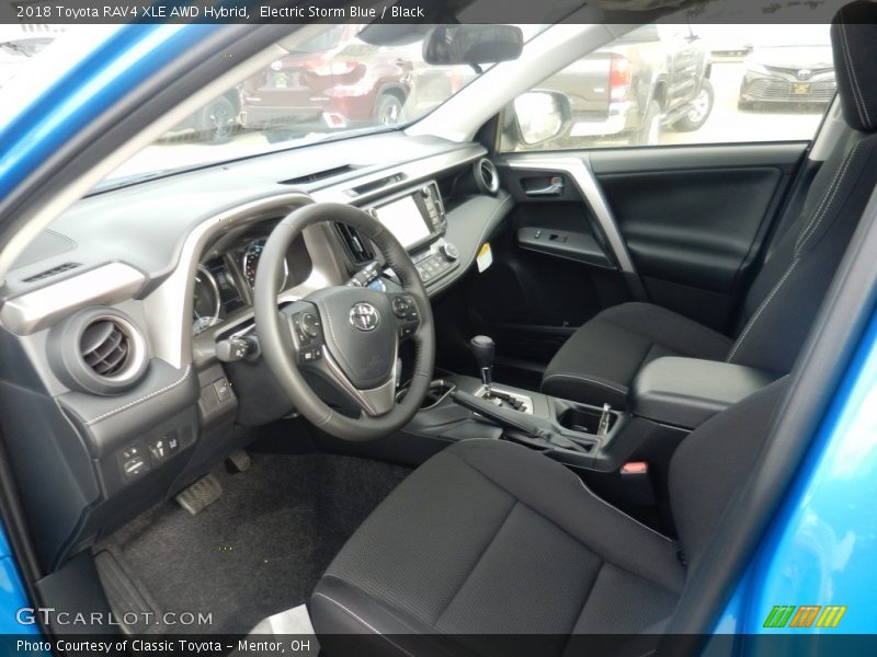 Electric Storm Blue / Black 2018 Toyota RAV4 XLE AWD Hybrid