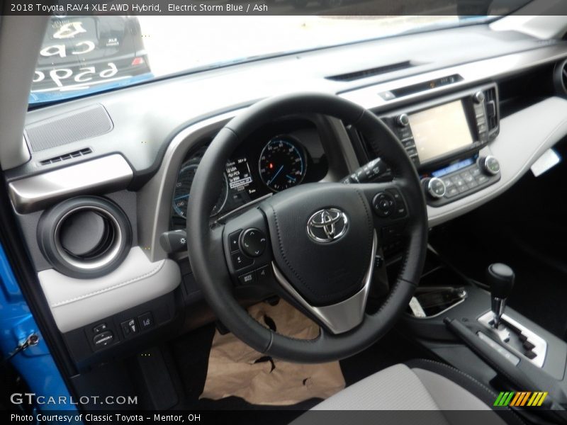 Electric Storm Blue / Ash 2018 Toyota RAV4 XLE AWD Hybrid
