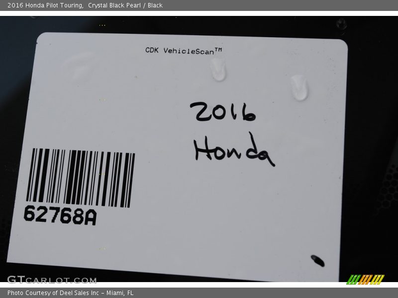 Crystal Black Pearl / Black 2016 Honda Pilot Touring