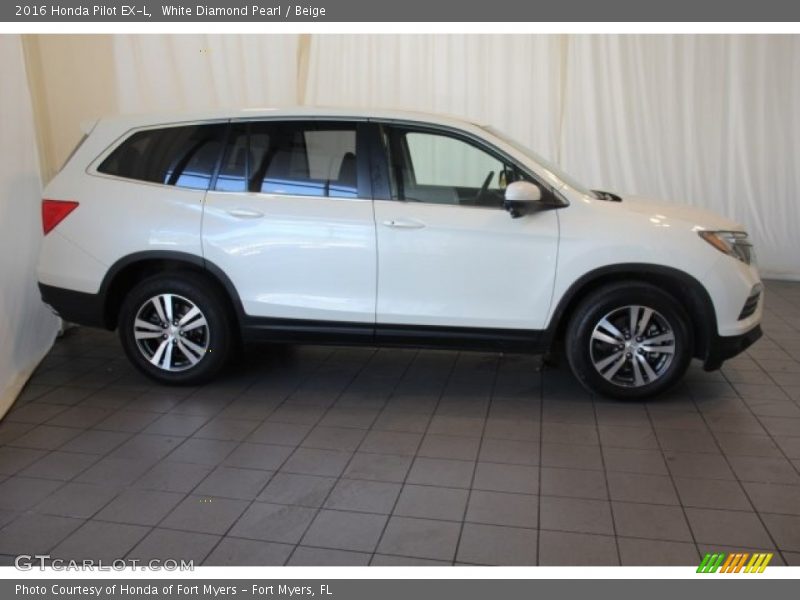 White Diamond Pearl / Beige 2016 Honda Pilot EX-L