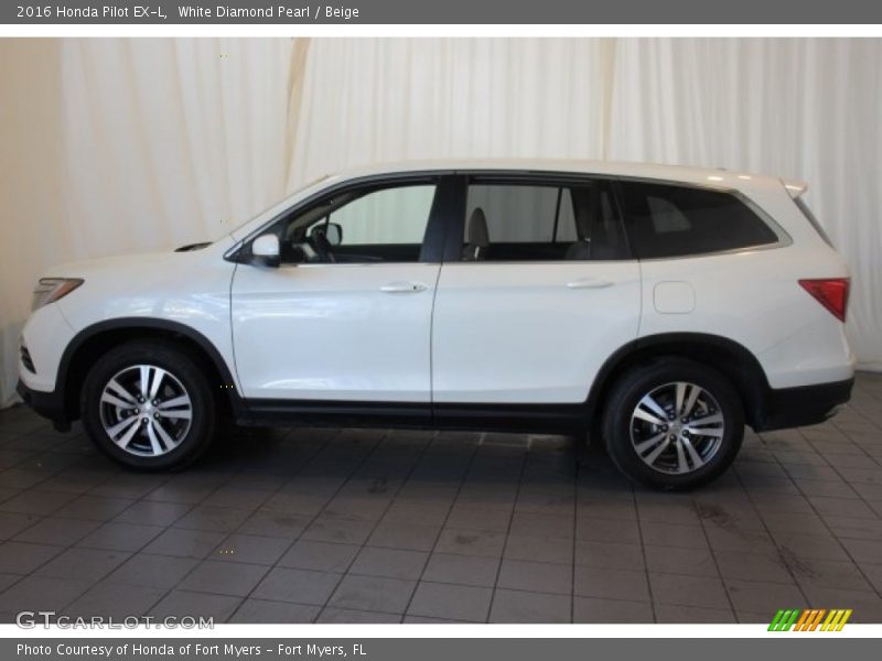 White Diamond Pearl / Beige 2016 Honda Pilot EX-L