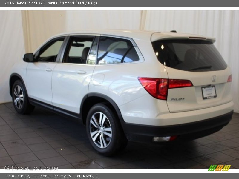 White Diamond Pearl / Beige 2016 Honda Pilot EX-L