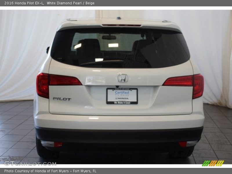 White Diamond Pearl / Beige 2016 Honda Pilot EX-L