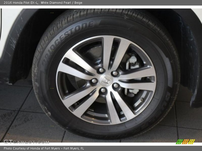 White Diamond Pearl / Beige 2016 Honda Pilot EX-L