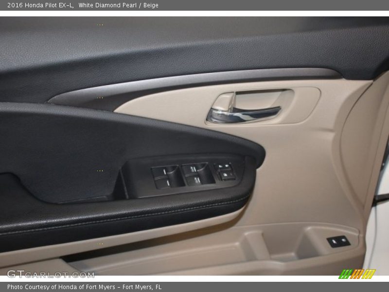 White Diamond Pearl / Beige 2016 Honda Pilot EX-L