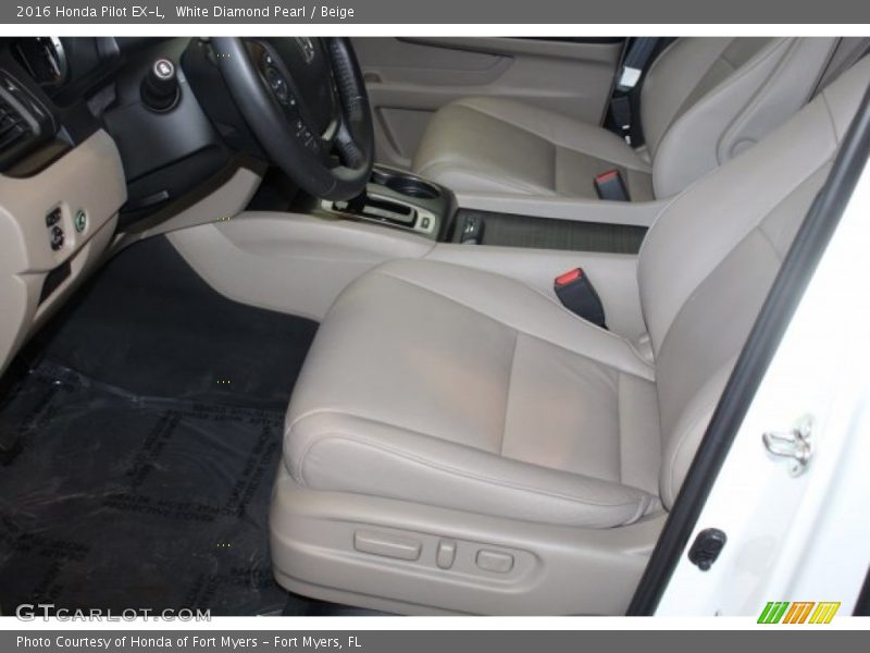 White Diamond Pearl / Beige 2016 Honda Pilot EX-L