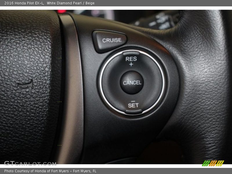 White Diamond Pearl / Beige 2016 Honda Pilot EX-L