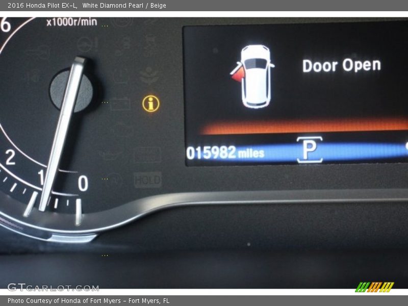 White Diamond Pearl / Beige 2016 Honda Pilot EX-L