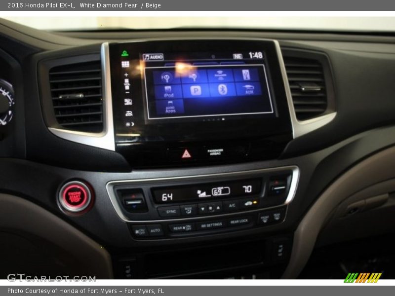 White Diamond Pearl / Beige 2016 Honda Pilot EX-L