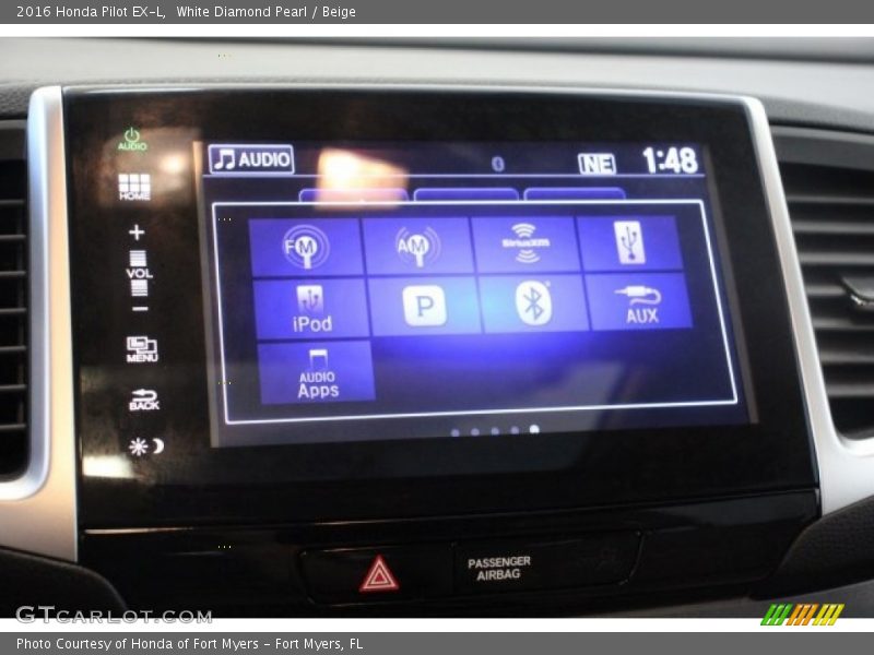 White Diamond Pearl / Beige 2016 Honda Pilot EX-L