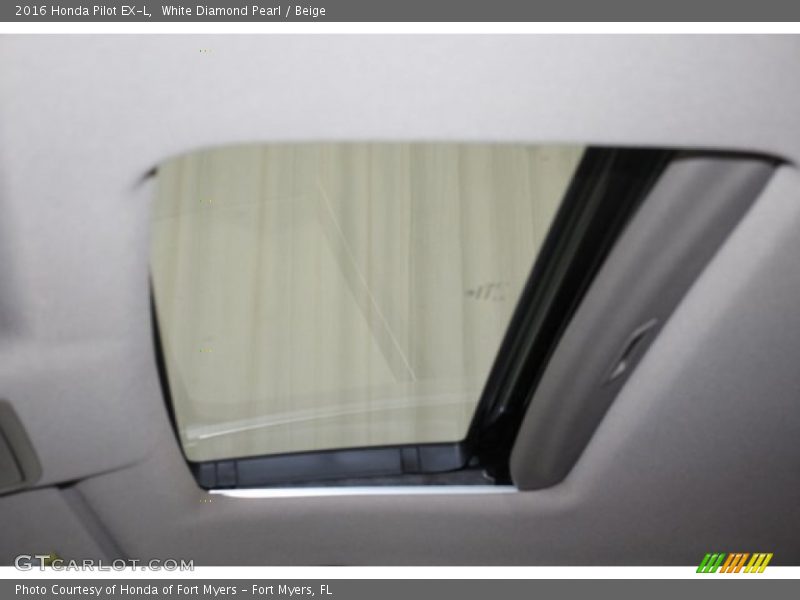 White Diamond Pearl / Beige 2016 Honda Pilot EX-L