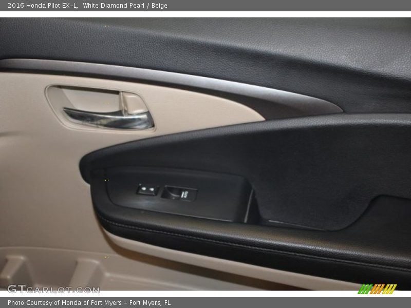 White Diamond Pearl / Beige 2016 Honda Pilot EX-L