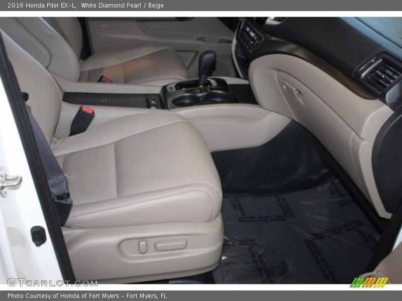 White Diamond Pearl / Beige 2016 Honda Pilot EX-L