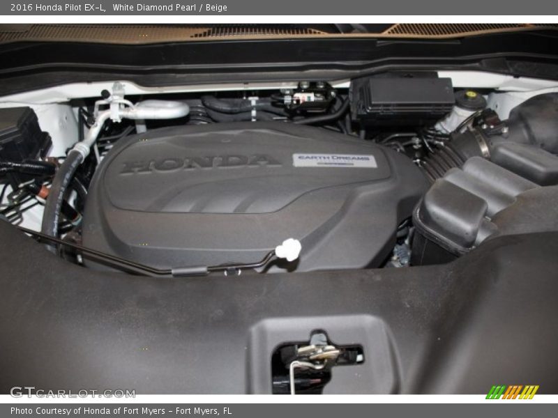 White Diamond Pearl / Beige 2016 Honda Pilot EX-L