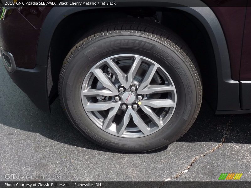 Black Cherry Metallic / Jet Black 2018 GMC Acadia SLE AWD