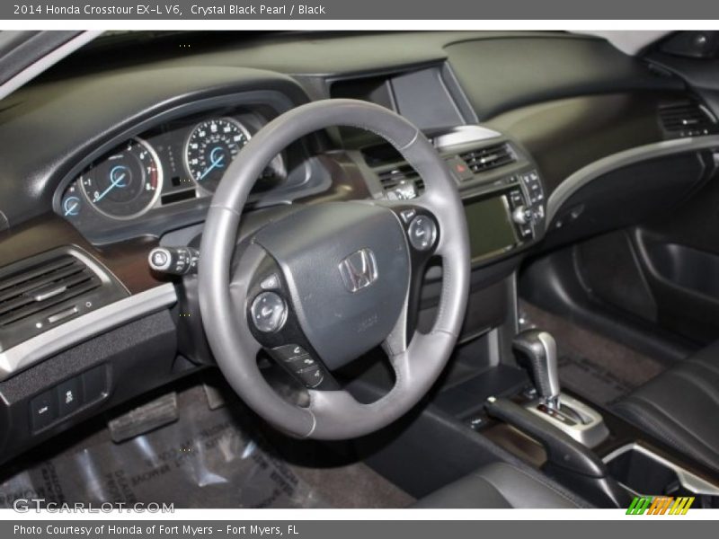 Crystal Black Pearl / Black 2014 Honda Crosstour EX-L V6