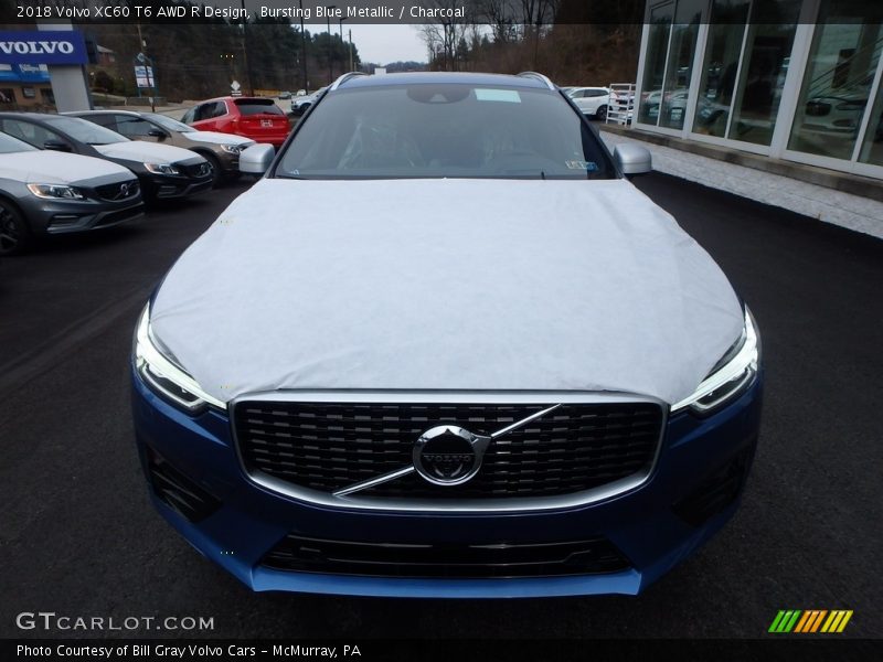 Bursting Blue Metallic / Charcoal 2018 Volvo XC60 T6 AWD R Design