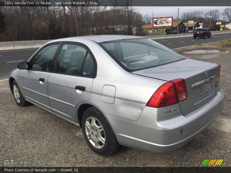 Satin Silver Metallic / Gray 2001 Honda Civic LX Sedan