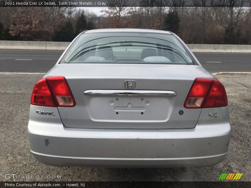 Satin Silver Metallic / Gray 2001 Honda Civic LX Sedan