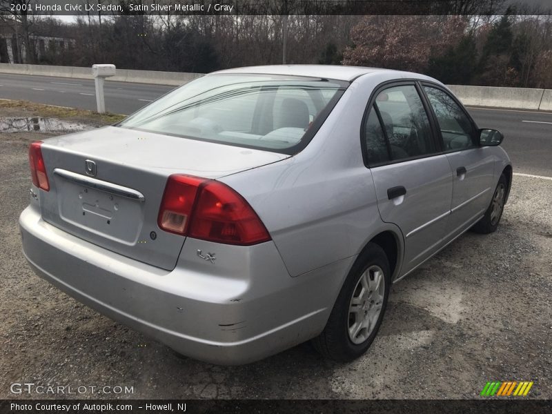 Satin Silver Metallic / Gray 2001 Honda Civic LX Sedan