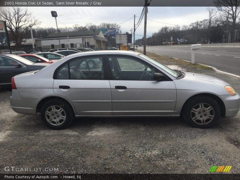 Satin Silver Metallic / Gray 2001 Honda Civic LX Sedan