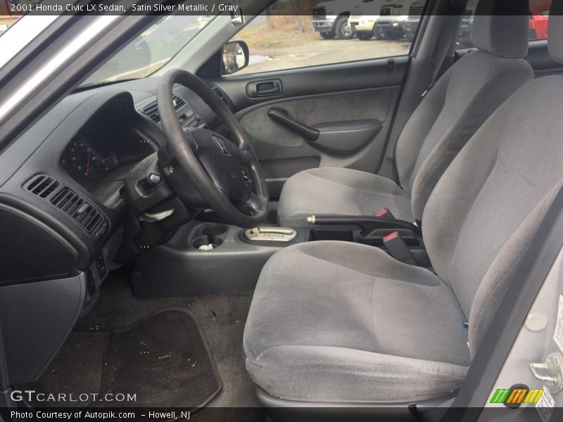Satin Silver Metallic / Gray 2001 Honda Civic LX Sedan