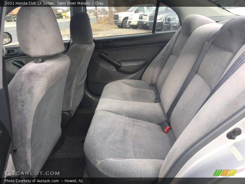 Satin Silver Metallic / Gray 2001 Honda Civic LX Sedan