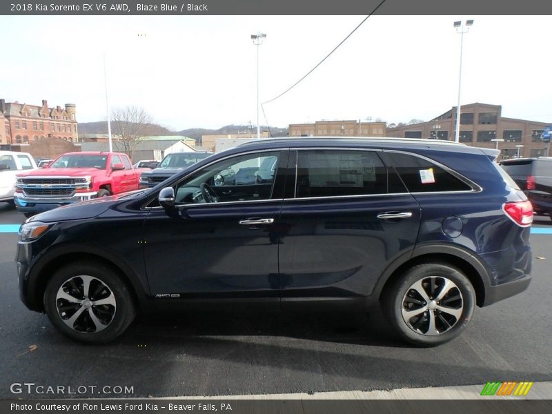 Blaze Blue / Black 2018 Kia Sorento EX V6 AWD