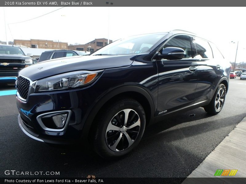 Blaze Blue / Black 2018 Kia Sorento EX V6 AWD