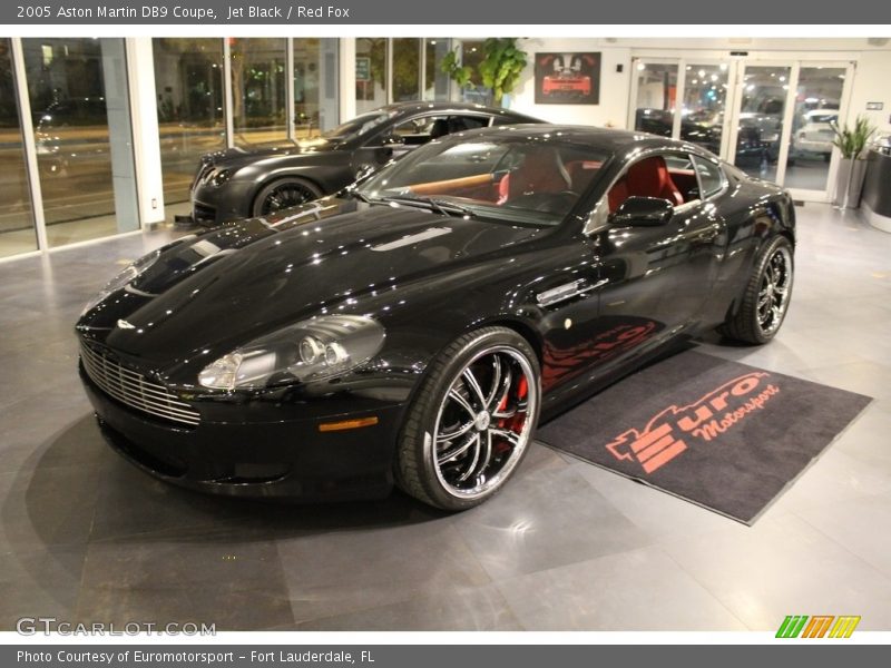 Jet Black / Red Fox 2005 Aston Martin DB9 Coupe