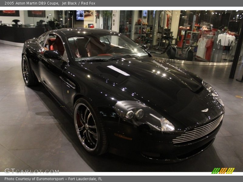 Jet Black / Red Fox 2005 Aston Martin DB9 Coupe