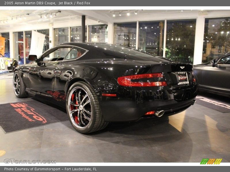 Jet Black / Red Fox 2005 Aston Martin DB9 Coupe