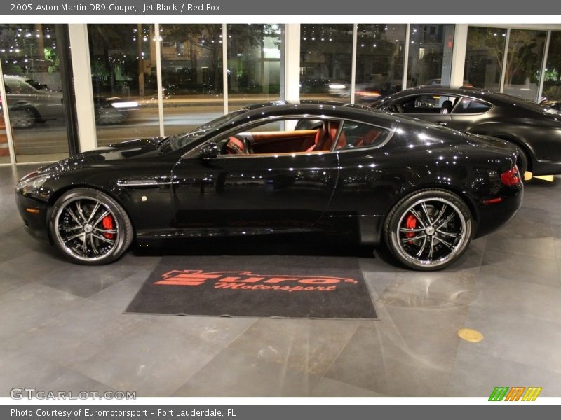 Jet Black / Red Fox 2005 Aston Martin DB9 Coupe
