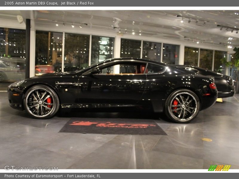 Jet Black / Red Fox 2005 Aston Martin DB9 Coupe