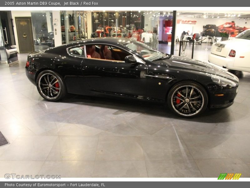 Jet Black / Red Fox 2005 Aston Martin DB9 Coupe
