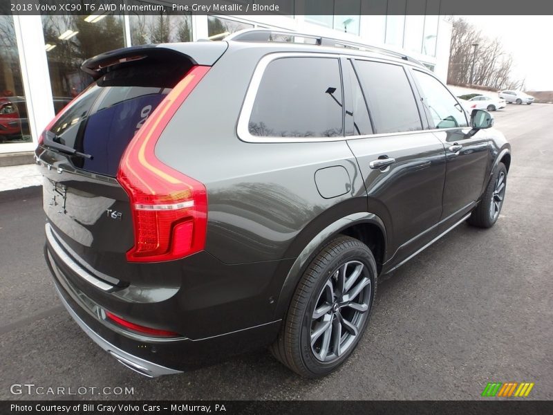 Pine Grey Metallic / Blonde 2018 Volvo XC90 T6 AWD Momentum